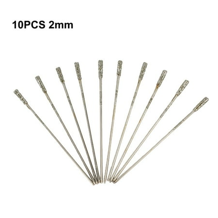 

Leke 1mm - 2.4mm Diamond Coated Tipped Drill Bits Fits Tile Glass Jewellery Hole Saw