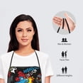 thumbnail image 4 of Goofa Bib Apron, Unisex Aprons Adjustable Waterdrop Resistant Cooking Kitchen Apron for Chef, Monster Car Pattern Apron Bulk, 4 of 5