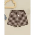 thumbnail image 2 of Bagilaanoe Toddler Baby Boy Girl Plaid Shorts Elastic Waist Casual Short Bottoms 12M 18M 24M 3T 4T 5T Kids Summer Clothes, 2 of 7