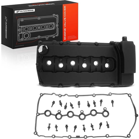 A-Premium Engine Valve Cover, with Gasket & Bolts, Compatible with Audi Q7 2007-2010 & Volkswagen CC 2009-2016, Passat 2006-2016, Touareg 2007-2017, V6 3.6L DOHC, Replace # 03H103429C, 03H103429B