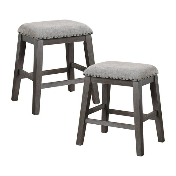 OakvillePark Paxton Counter Height Stool (Set of 2), Gray