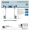 thumbnail image 5 of Taylor Weight Tracking LCD Glass Body Weight Scale Battery Powered, 440 lb, 5 of 7