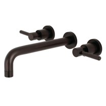 Kingston Brass KS8025DL Concord Two-Handle Wall Mount Roman Tub Faucet, Oil Rubbed Bronze