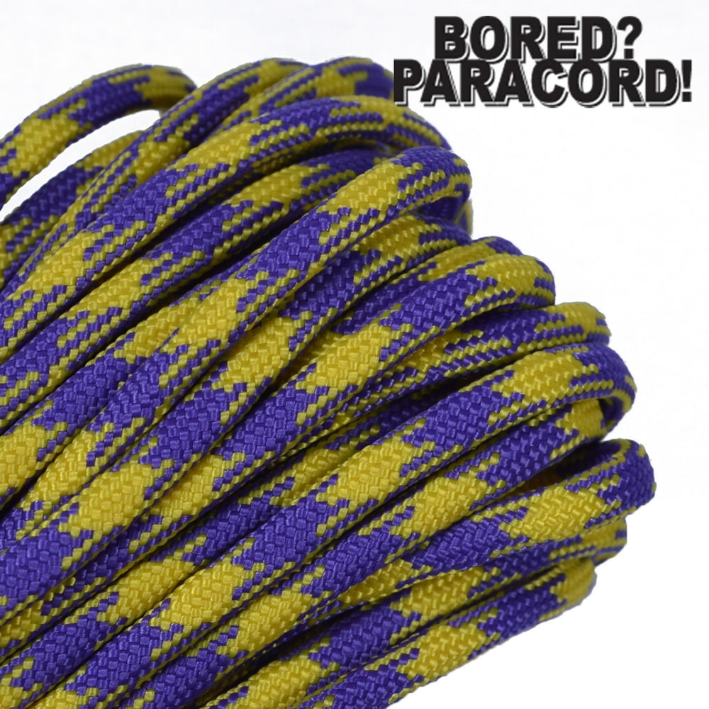 Bored Paracord Brand 550 lb Type III Paracord Grape Vine 100 Feet