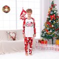 thumbnail image 2 of Odeerbi Christmas Pajamas for Family Holiday Long Sleeve Family Christmas Pajamas Matching Sets Toddler Casual Printed Top with Bottom Outfits Home Wear Sleepwear Family Matching PJs Set Red, 2 of 6