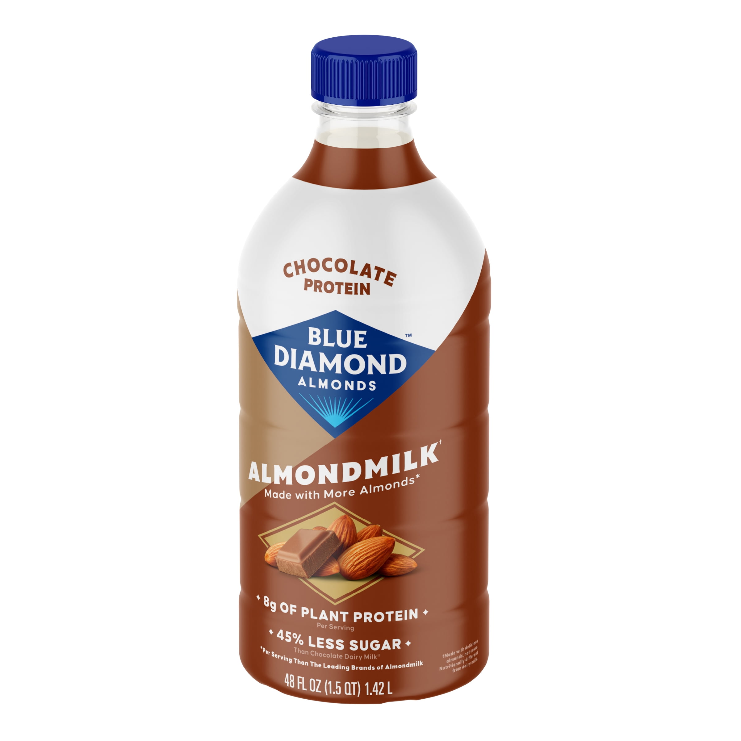 Blue Diamond Chocolate Protein Almondmilk 48FO - Walmart.com