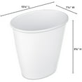 thumbnail image 2 of Sterilite Petite 1.5-Gallon Home Oval Vanity Trash Wastebasket, White (12 Pack), 2 of 6