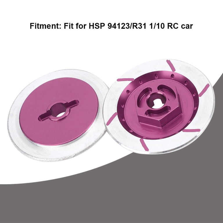 4 Dischi Freno In Lega Di Alluminio Per Auto RC HSP 94123/R31 1/10 – Drift E Accessori (Giallo) - 2