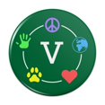 thumbnail image 1 of Vegan Values Circle Pinback Button Pin, 1 of 4