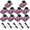 thumbnail image 1 of 10 piezas de amplificador de micrófono electret, módulo MAX4466 ajustable, placa de conexión de preamplificador de micrófono para, 1 of 8