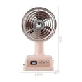 thumbnail image 4 of Retro Desk Fan 100 Speeds Portable USB Rechargeable with Digital Display 90° Tilt Type-C 1200mAh Low Noise for Office Home Study, 4 of 10