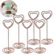 thumbnail image 4 of piezas de portatarjetas de mesa dorados con forma de corazón, clips para sujetar menús en espiral, soportes para números de mesa, 4 of 4