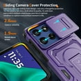 thumbnail image 6 of For Motorola Edge (2025) Phone Case,WIth Invisible Kickstand,Sliding Camera Cover,Military Grade Protective Heavy Duty Protection Shockproof Anti-Scratch Rugged Durable Phone Case,Purple, 6 of 7