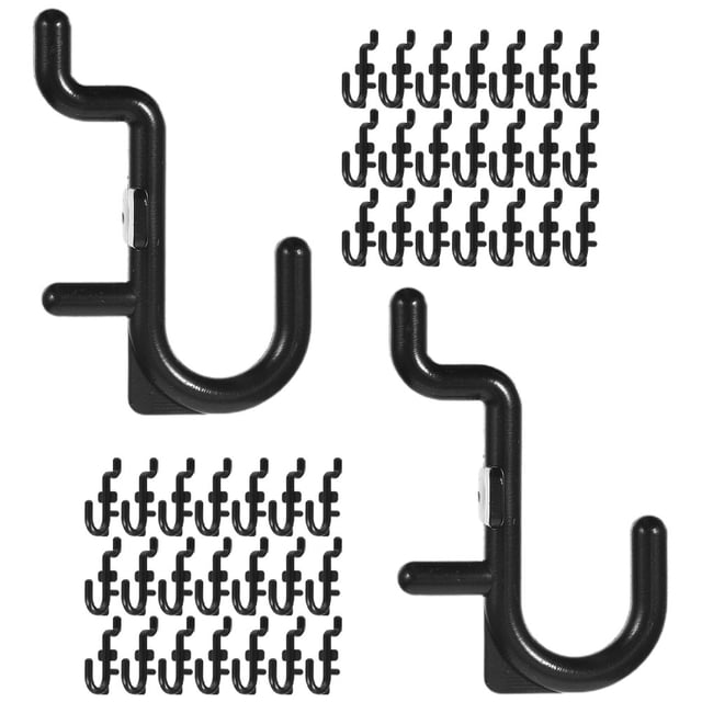 OULII 80pcs Pegboard Organizer Hooks Plastic Jshape for General Users Home Use