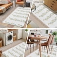 thumbnail image 5 of 3'x5' Area Rugs, Beige Floral Indoor Outdoor Area Rug for Living Room Bedroom, Spring Summer Botanical Flowers Washable Bathroom Rugs Kitchen Floor Carpet Mats Home Decor Aesthetic, 5 of 8