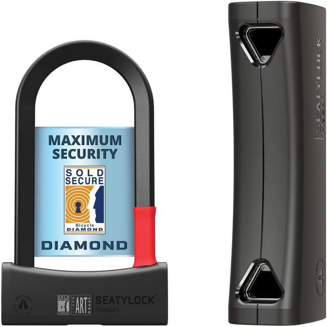 Candado en U para bicicleta Seatylock Mason de 18 cm, resistente y antirrobo