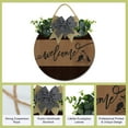 thumbnail image 4 of Eveokoki 11" Welcome Sign for Front Door Porch Farmhouse Round Wreaths Hanging Wooden Sign Wall Decor for Home Christmas Decoration Housewarming Gift Outdoor Indoor, 4 of 5