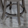 thumbnail image 4 of 24 Inch Counter Height Backless Swivel Stool, Modern Upholstered Bar Stool with Wooden Flared Legs, Bar Side Chair for Dining Room, Kitchen, Club, Restaurant, French Gray Leather Seat, 4 of 5