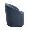 thumbnail image 6 of JERFIT Modern Blue Boucle Swivel Chair for Living Room, Plush Upholstered Accent Chair with 360° Swivel Base, No Assembly Required, 6 of 9