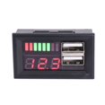 thumbnail image 1 of Rosie LED Digital Voltmeter Voltage Meter Volt Tester Dual USB 5V 2A For DC 12V Car 1 Pack, 1 of 7