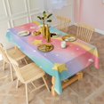 thumbnail image 3 of Dreamy Pastel Wave Pattern Rectangle Tablecloth 60"x102",Waterproof Polyester Rectangle Table Cloth, Wipeable Spillproof Polyester Tablecloth for Dining, Camping, Indoor and Outdoor, 3 of 6