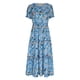 thumbnail image 5 of Puntoco Falda De Encaje De Pastel De Moda Casual Para Mujer Vestido De Cuello Redondo De Manga Corta Estampado Vestido De Cuello Redondo De Manga Corta Azul Xl,Regalos Para Mujer Joven, 5 of 8