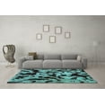 thumbnail image 3 of Ahgly Company Indoor Rectangle Oriental Turquoise Blue Modern Area Rugs, 5' x 7', 3 of 4
