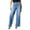 Light Blue, variant on Cmfcve Women's Straight Leg Jeans Wide Leg Mid-Rise Stretch Denim Pants Elastic Waist Washed High Waisted Jeans with Pocket