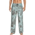 thumbnail image 2 of Kdxio Pirate Adventure Map Print Men's Sleep Pajama Pant Lounge Pants with Pockets, 2 of 8