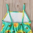 thumbnail image 6 of Tfken Jumpsuit For Girls Summer Sleeveless Graphic Comfy Casual Jumpsuit Daily Wear Toddler Comfortable Clothes Size 5-6 Years Green, 6 of 9
