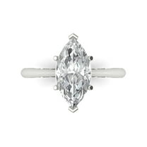Solitaire Engagement Ring for Women - 2.5ct Moissanite in 18K White Gold Promise Ring