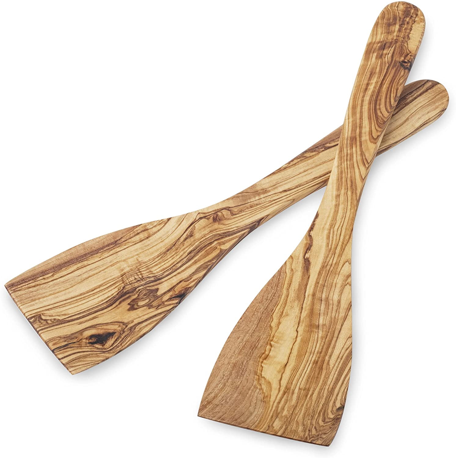 Flexible Turner Spatula - Left Handed - Olive Wood Handle