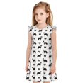 thumbnail image 1 of Bingfone Border Collie Chien pour Filles Robe de Nuit Manches Volantes, Pyjamas Robe de Princesse pour Filles Tenue de Maison-TTG, 1 of 6