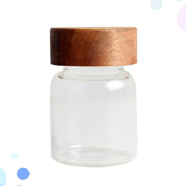 OUNONA Bocaux Ronds en Verre Scellés Petits Pots à Miel Résistants à l'Humidité Rangement pour Sel 1 Ensemble