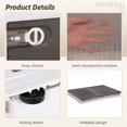 thumbnail image 4 of Contenedor de almacenamiento plegable con tapa timcorr plástico transparente con ruedas organizador apilable, 4 of 7