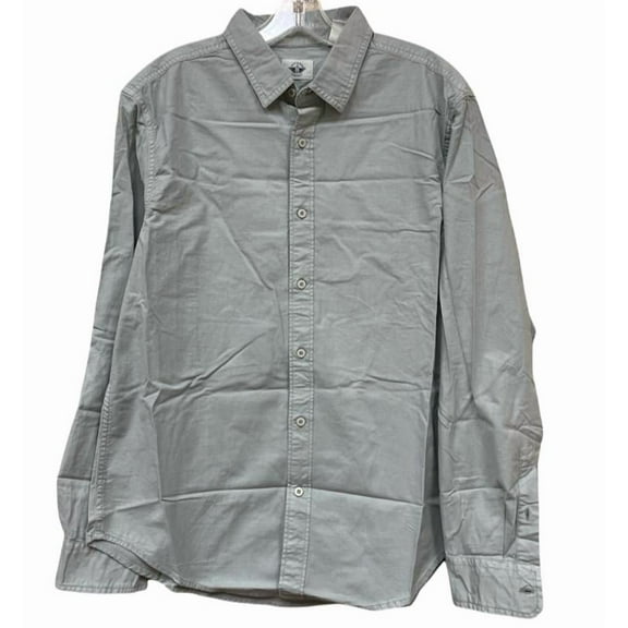 Dockers AQUA GREY Men's Slim-Fit Garment-Dyed L/S Oxford Shirt, US M