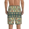 thumbnail image 2 of Balery Traditional Tribal Aztec1 Men's Cotton Knit Pajama Shorts Waistband & Pockets,Short Pajama Pants-Medium, 2 of 8