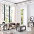 thumbnail image 3 of Leick Furniture Luna Table d'Appoint Étroite en Bois Massif, Gris Délavé, 3 of 8