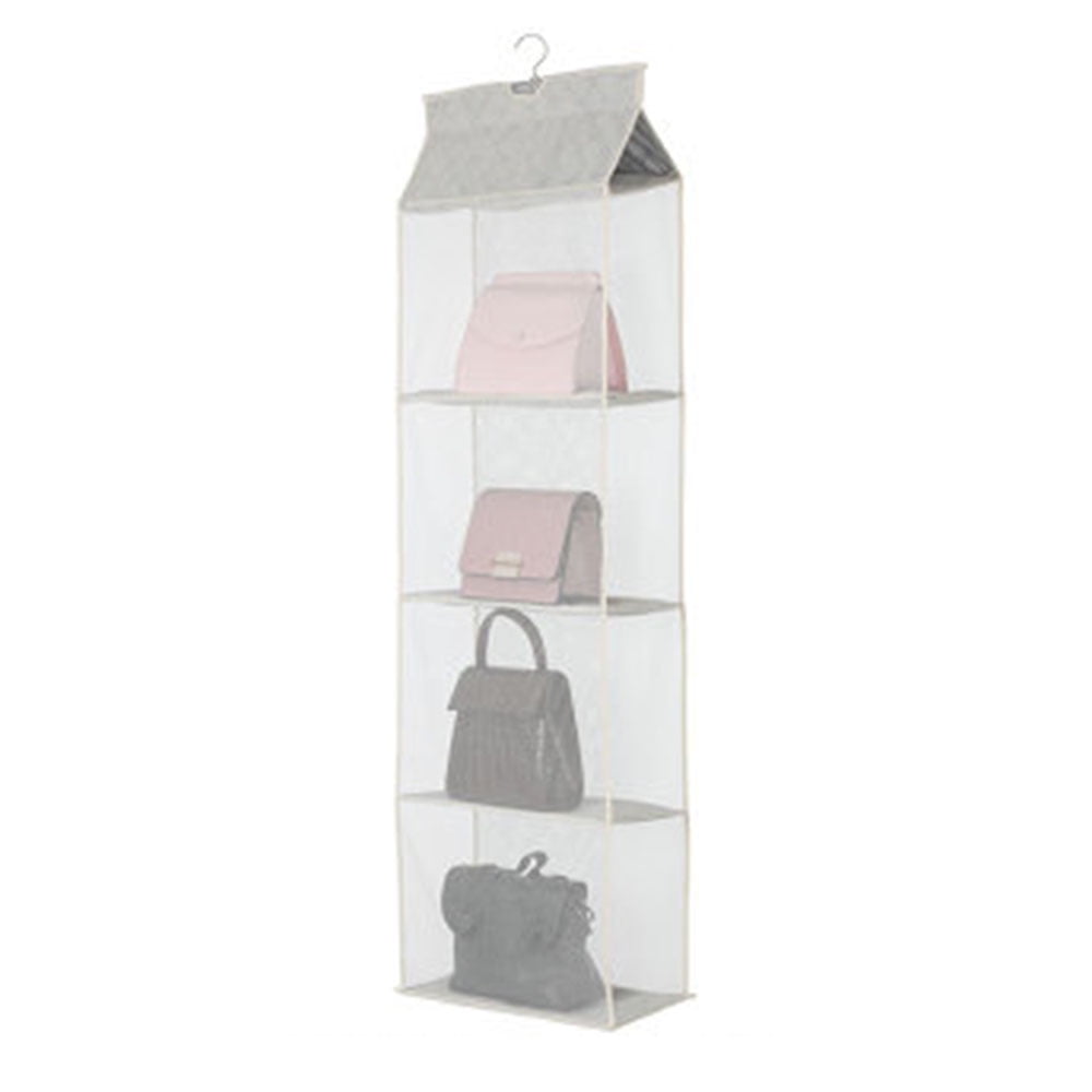  KEEPJOY Closet Purse Organizer, Hanging Handbag Organizer for  Closet with 4 Large Heavy-Duty Mesh Shelves Handbag Storage Bag Detachable  Design Closet Purse Storage (Beige) : Home & Kitchen