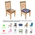 thumbnail image 5 of Home Sweet Home Seat Covers for Dining Room Chairs Set Of 6,Stretch Printed Washable Chair Seat Cover with Elastic Ties and Button,Removable Waterproof Couch Cushion Covers, 5 of 6