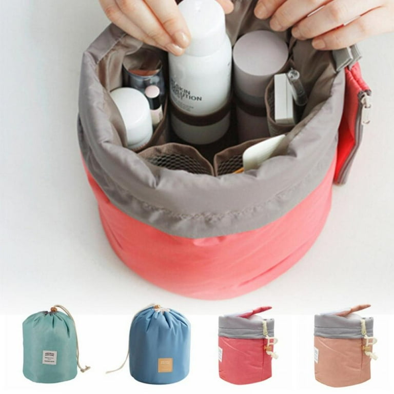 In Round Waterproof Cosmetic Bag Travel MakeUp Organizer - Main Image