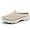 Khaki, variant on Womens Breathable Mesh Walking Mules Sneakers Open Back Slip On Shoes