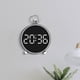 thumbnail image 5 of Reloj despertador digital de mesa con función de 12/24 horas para colgar en la pared con luz ambiental. Blanco, 5 of 9