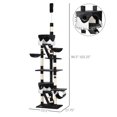 thumbnail image 3 of Topcobe 94" - 102" Huge Cat Tree Tower with Sisal Scratching Posts, Ceiling High Cat Tree & Condo Scratching Post Tower, Indoor Multi-Level Cat Tree Condo Furniture Kitty Activity Center, White, 3 of 5