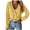 Yellow, variant on Lovskoo Cropped Cardigan Sweaters for Women Open Front Fall Trendy V- Neck Long Sleeve Button Down Casual Blouse Knit Tops Beige