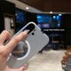 thumbnail image 4 of For iPhone 16 Case Compatible with MagSafe Matte PP Ultra-Thin Phone Cover - Transparent Blue, 4 of 5
