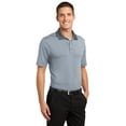 thumbnail image 4 of Port Authority Fine Stripe Performance Polo-S (White/ Shadow Grey), 4 of 6