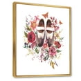 thumbnail image 3 of Designart 'Wildflowers With Ancient Oxford Shoes' Farmhouse Framed Canvas Wall Art Print, 3 of 5