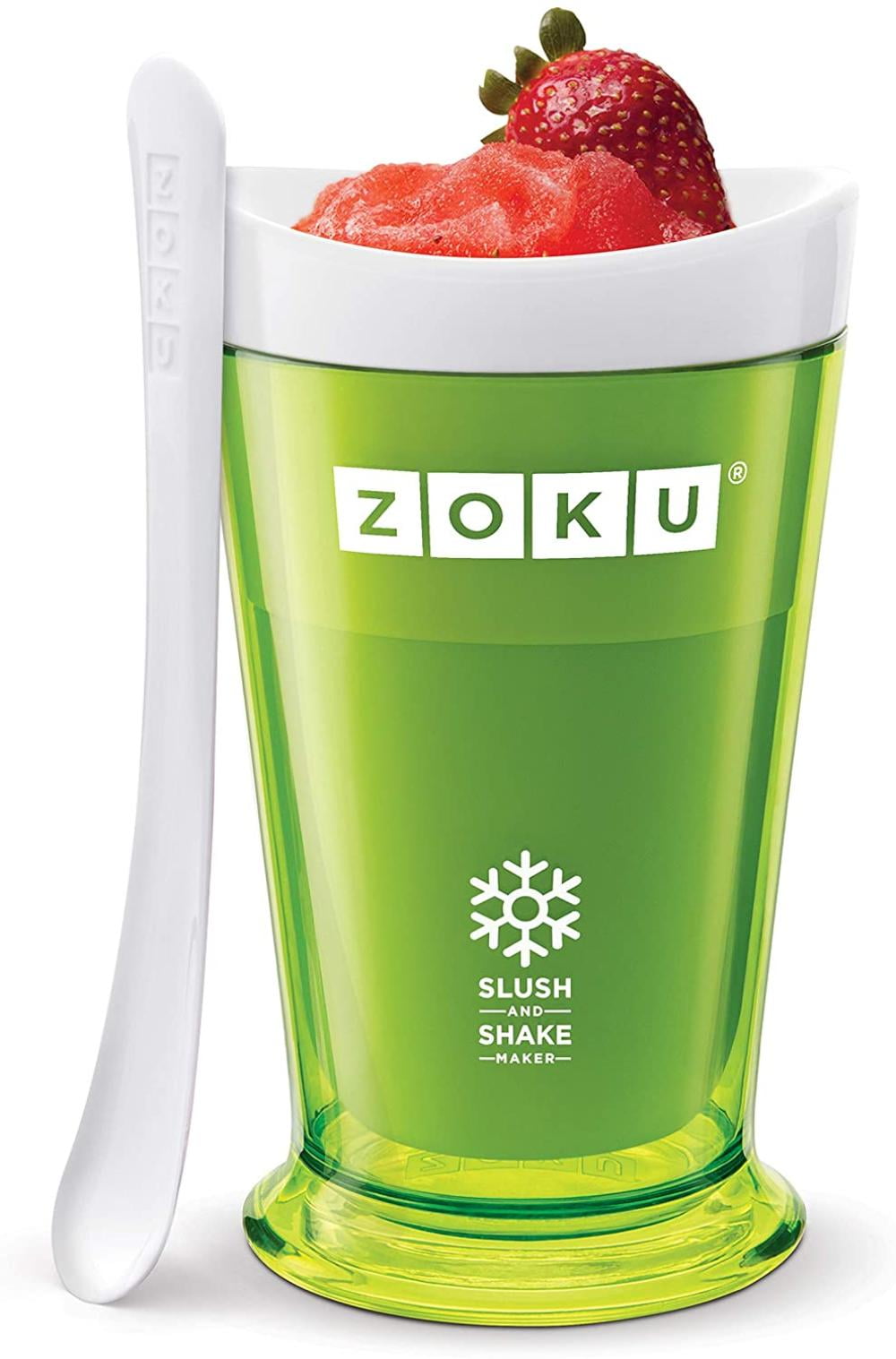 Compact Make and Serve Cup with Freezer Core Creates Single-serving Smoothies Slushies and Milkshakes in Minutes BPA-free Zoku Slush and Shake Maker Blue 