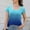 Blue 15, variant on Aobny Floral Fancy Tops for Women Blue Off The Shoulder T-Shirt Short Sleeve V-Neck Summer Tshirts Shirts for Women
